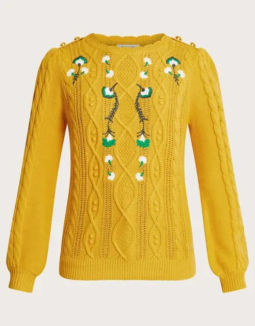 Embroidered jumper, £75, Monsoon