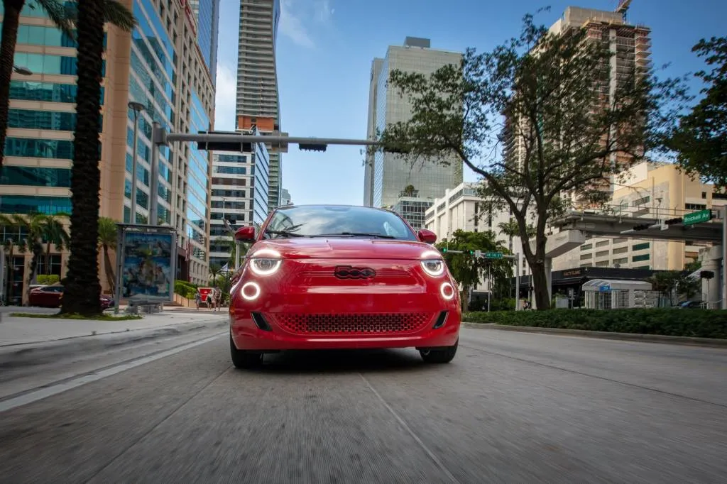 Fiat 500e review, F-150 Lightning price cut, diesel hybrids, curbside EV chargers: Today’s Car News