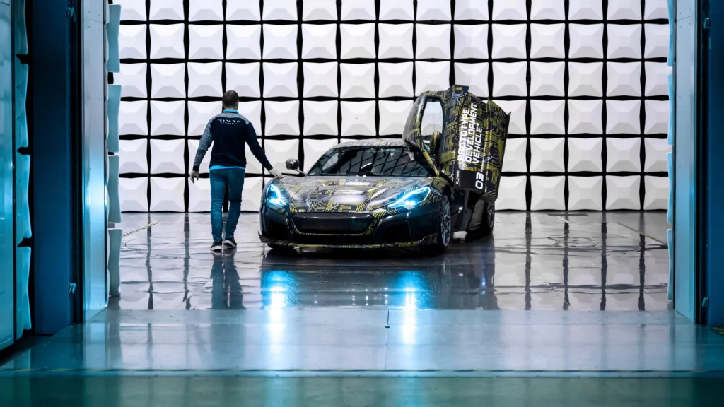 Rimac C_Two electromagnetic-emissions testing Rimac C_Two electromagnetic-emissions testing