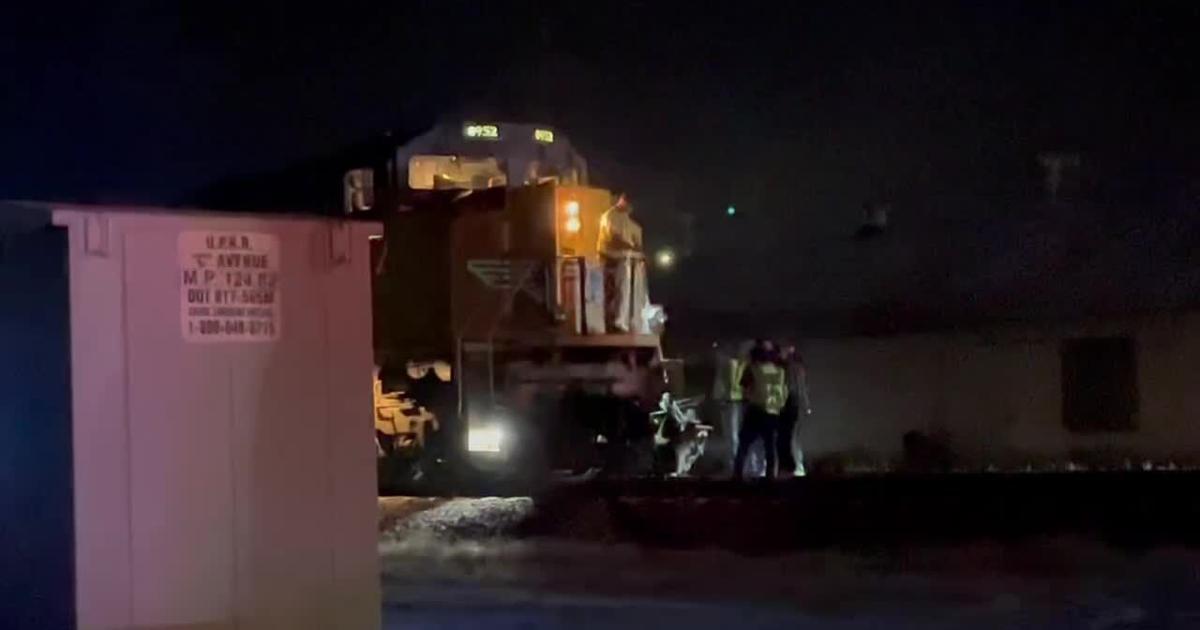 Train hits car in Central City