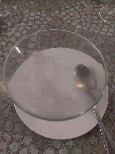 Shortcross gin and elderflower water ice