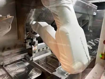 Flippy, a robot with the ability to cook burgers and fries.