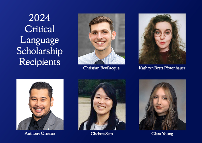 Five Students Receive Prestigious Critical Language Scholarship
