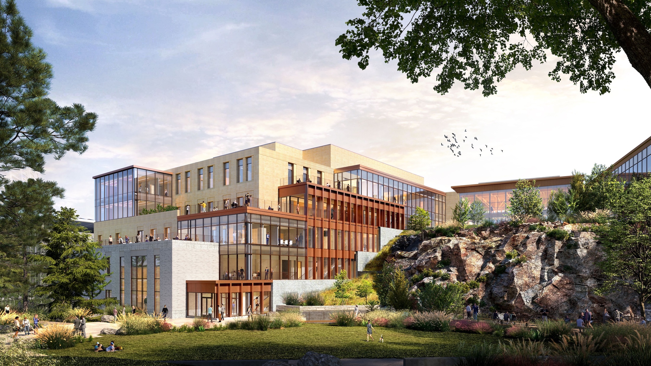 HGA unveils plans to transform an abandoned rock quarry into a new research and innovation campus