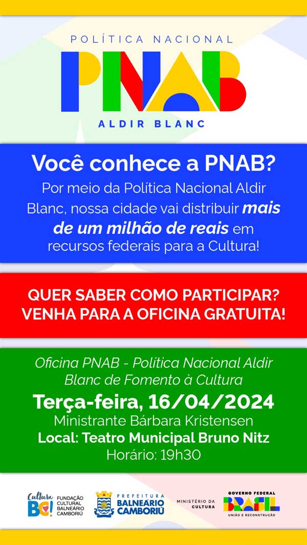 Palestra sobre a Política Nacional Aldir Blanc de Fomento à Cultura será nesta terça-feira no Municipal