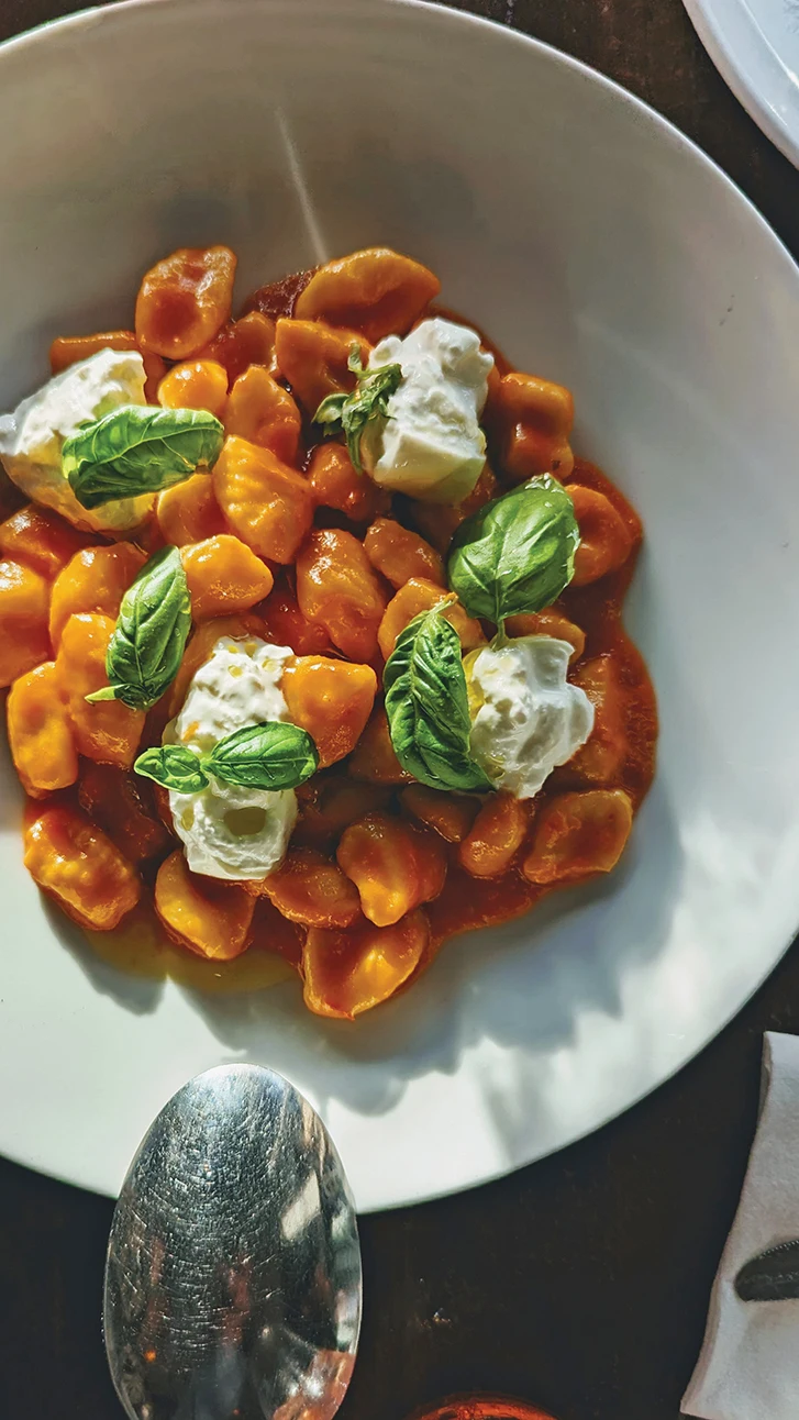 Tomato gnocchi at Magari by Oca