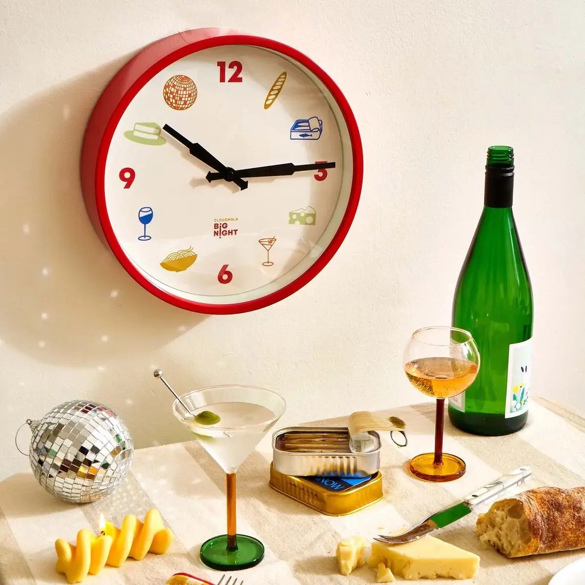Big night clock interior decor accents by home decor company Big Night