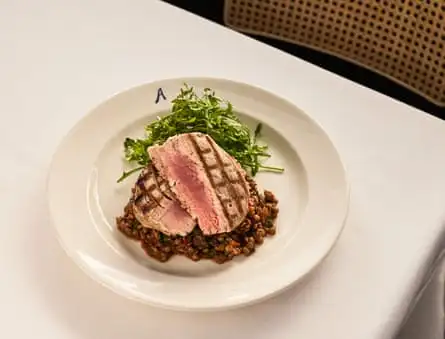 The ‘nicely judged’ loin of tuna and spiced lentils, at The Arlington.