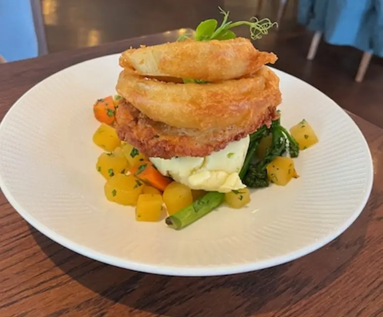 Chicken stack at Cutters Wharf