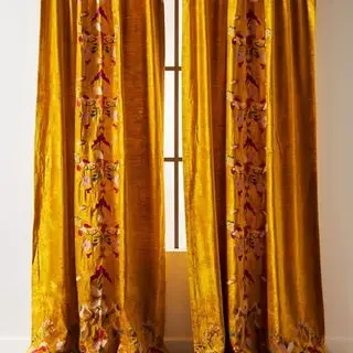 Embroidered Fiori Curtain