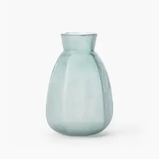 blue glass vase