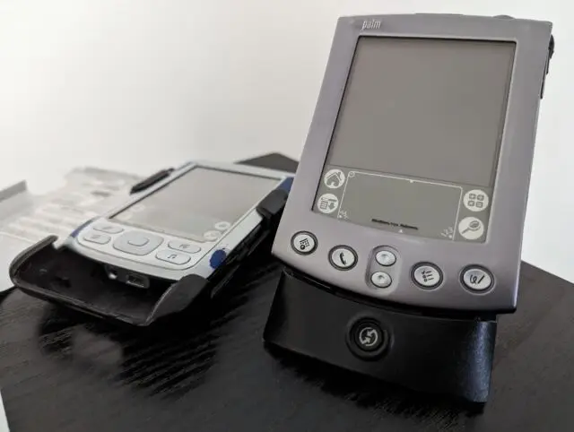 You never forget your first(s). Here were my Palms from back in the day, my original m505, and later, my first Zire 72. They’re beat up, but with new batteries, they still work great.