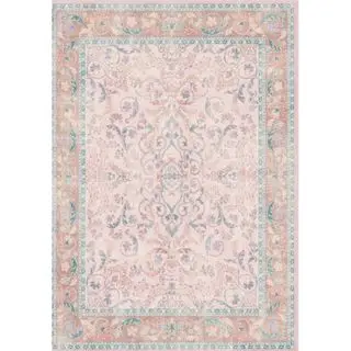 Bridgerton Fit For A Queen Soft Rose Rug