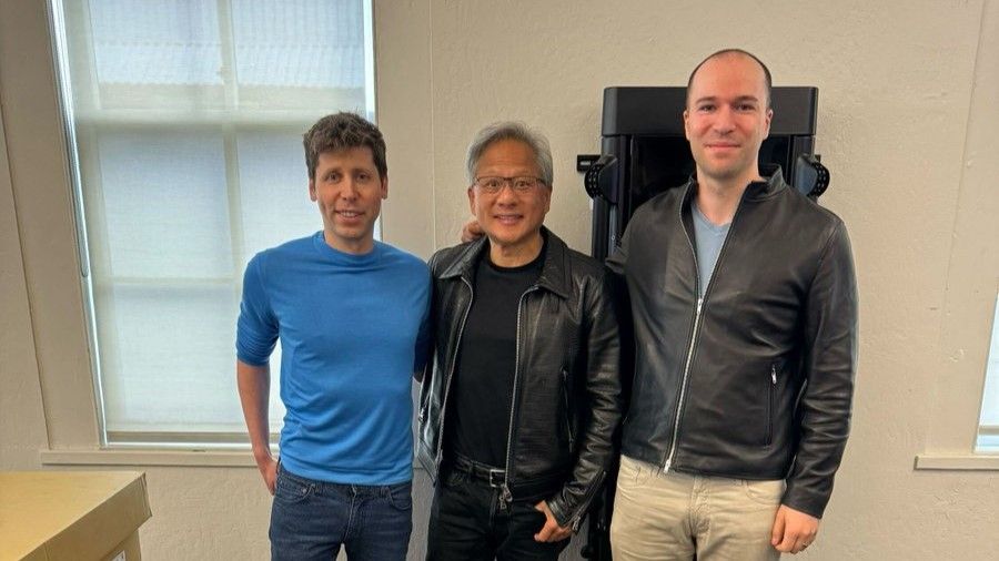 Nvidia CEO hand-delivers world’s fastest AI system to OpenAI, again – first DGX H200 given to Sam Altman and Greg Brockman