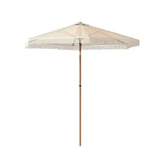 Hexagon Macrame Outdoor Patio Market Umbrella