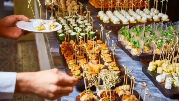 high profile wedding reception food