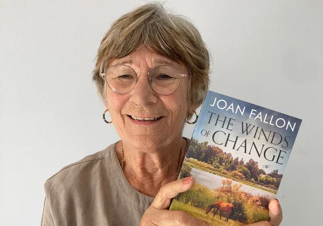 Joan Fallon with one of her latest novels,