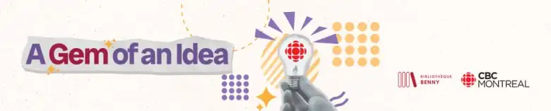 A Gem of an Idea, with a lightbulb with the CBC gem logo inside it