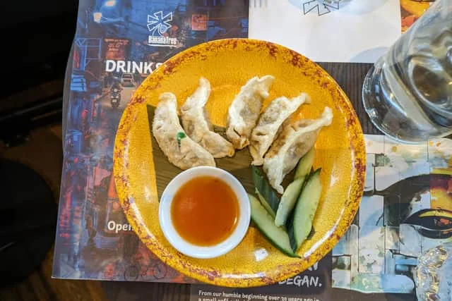 Crispy Vegan Gyoza.