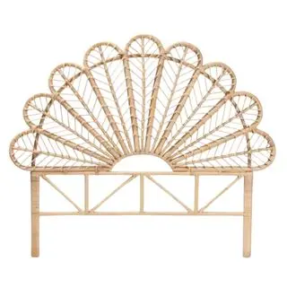 Rattan boho headboard