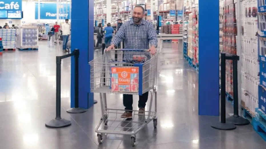 Sam's Club shopper leaving store