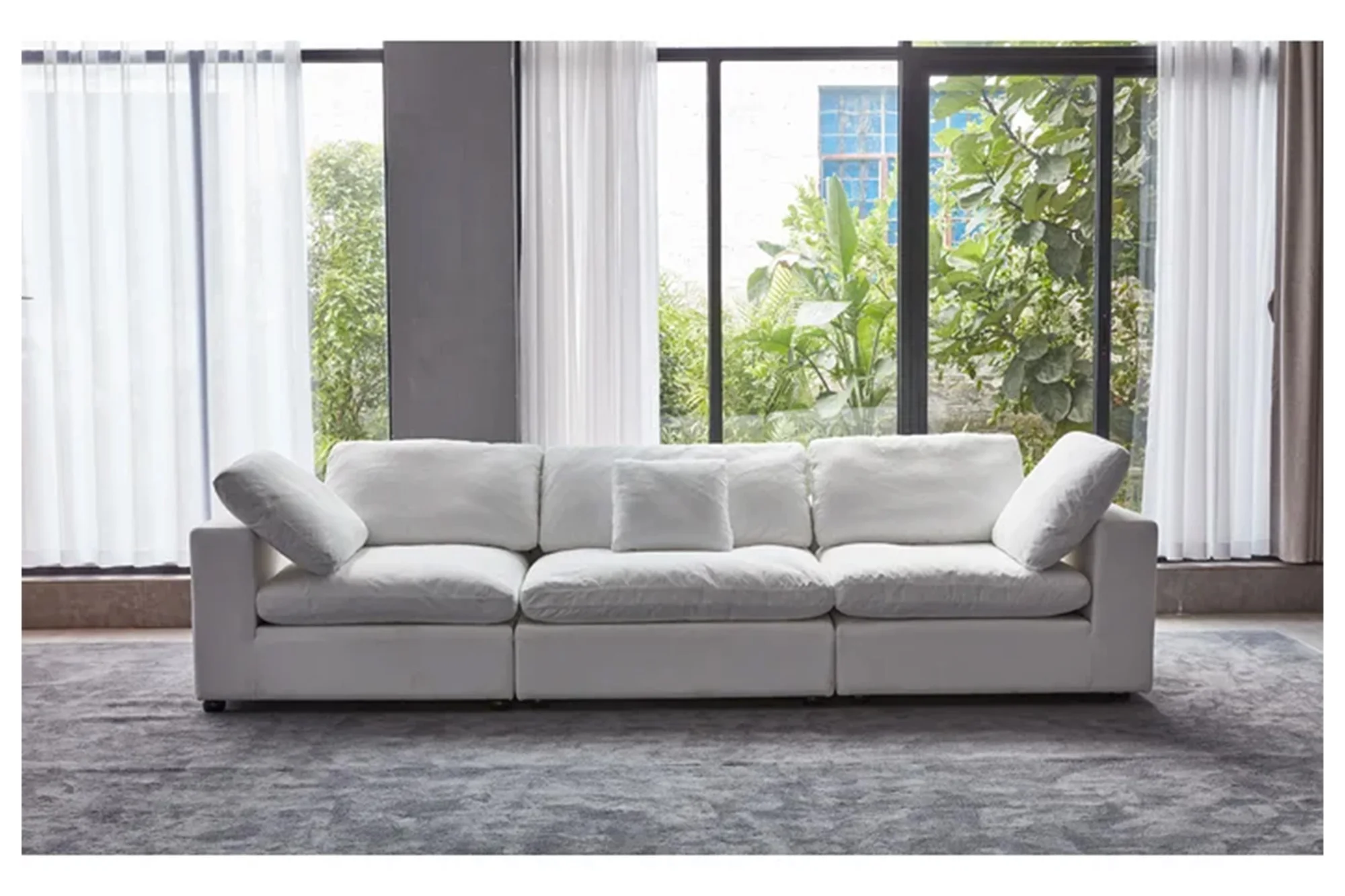 A white sofa