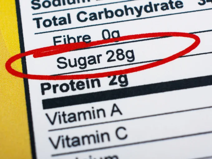 sugar name food label food product