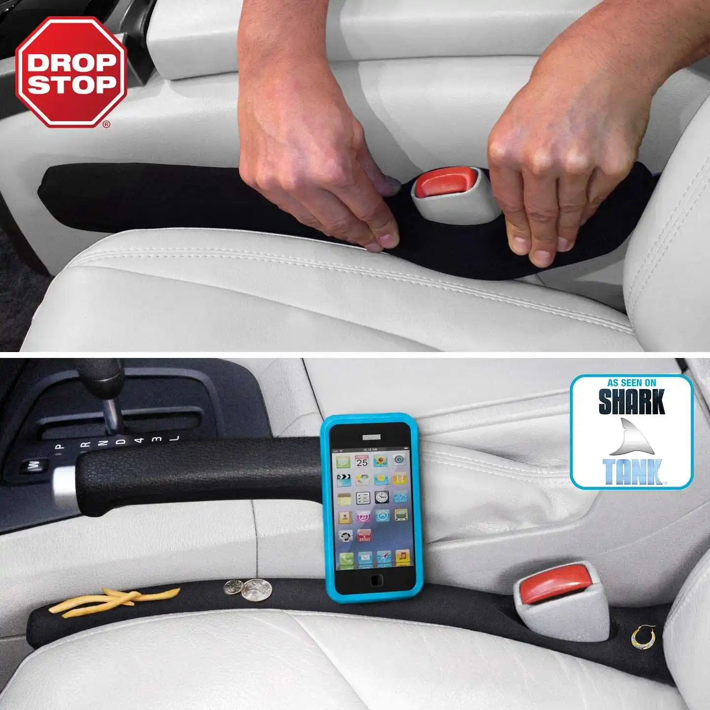 Drop Stop - The Original Patented Car Seat Gap Filler (AS SEEN ON Shark Tank)