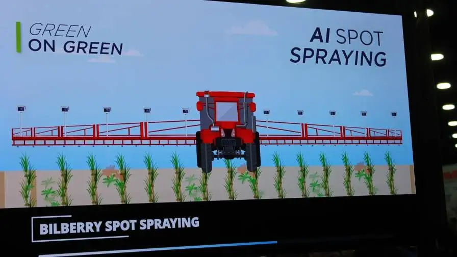 Trimble has now combined Bilberry’s AI system with its WeedSeeker2 to provide for “green-on-green” identification.