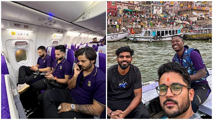 IPL 2024: पहले गुवाहाटी…फिर बनारस, आखिरकार कोलकाता पहुंच ही गए KKR के खिलाड़ी, गंगा नदी में की नाव की सवारी