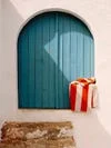 Blue arched door