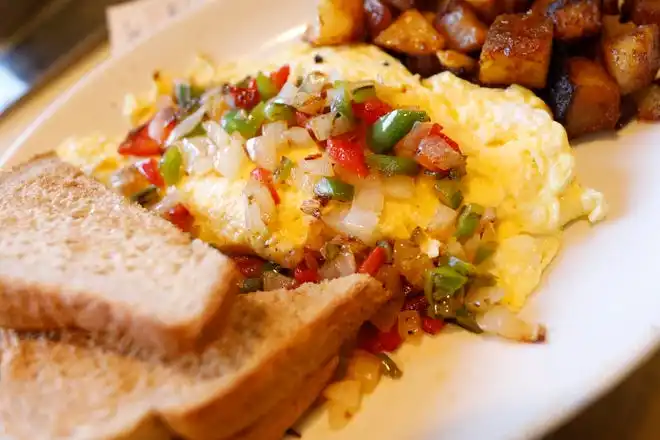 A western omelet is ready to be served at the Little Phoenix Restaurant on Acushnet Avenue in New Bedford.