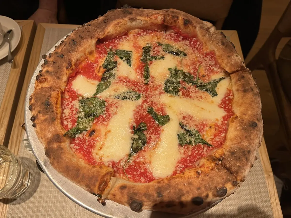 Margherita pizza at Heritage Grand Bakery