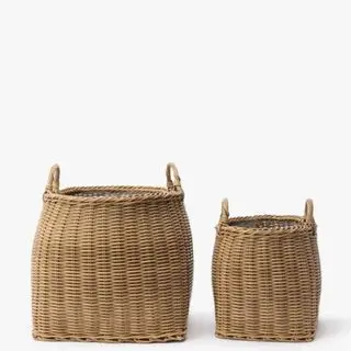 Lightwash Handled Planter Basket