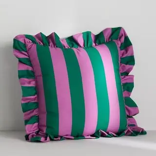 Maeve by Anthropologie Striped Ruffle Indoor/Outdoor Pillow