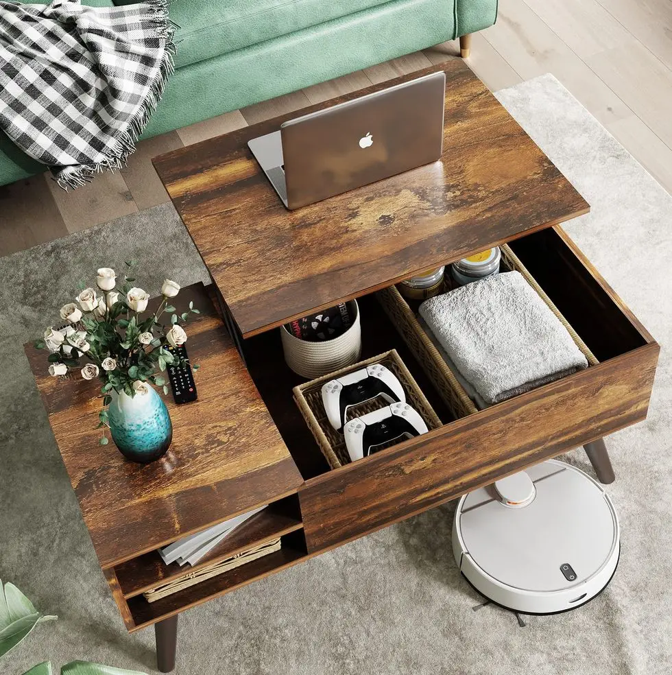 Wood Lift Top Coffee Table 