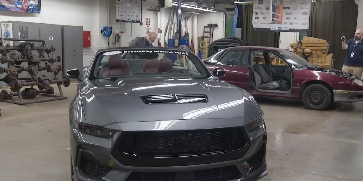 2024 Mustang donated to Dow High School’s auto tech program