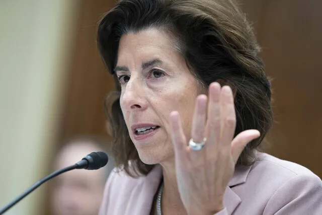 US Commerce Secretary Gina Raimondo. (UPI/Yonhap)