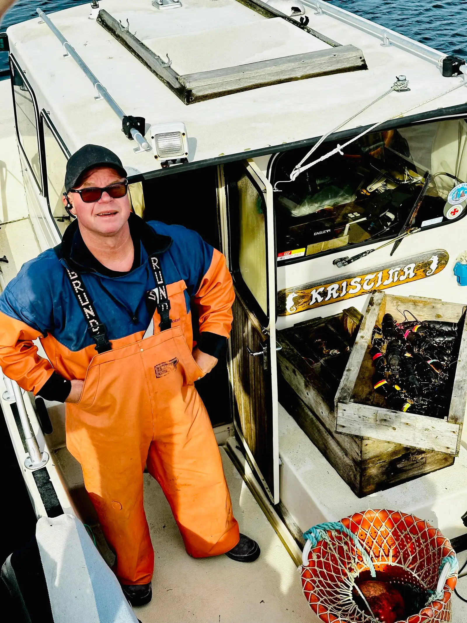 Fisherman on the first day of lobster season in Gothenburg archipelago