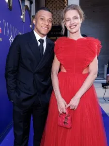 Kylian Mbappé and Natalia Vodianova at the Paris for Good charity fundraiser held at the Place Vendôme on May 16, 2024 in Paris, France.