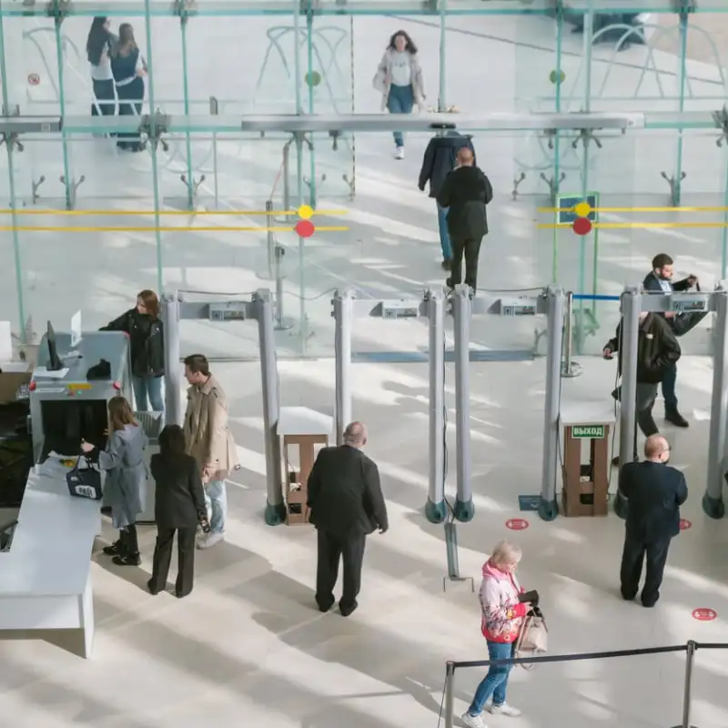 View of security in an airport