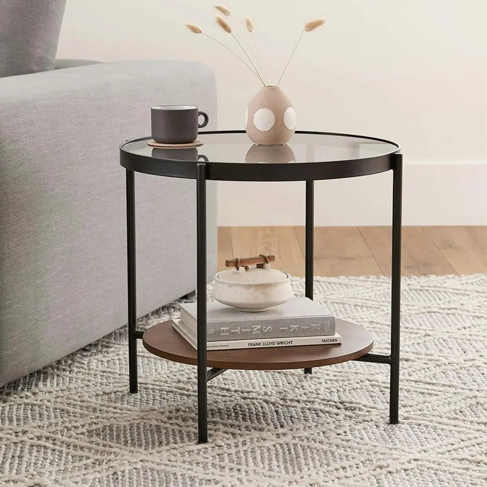 Vitri Walnut Side Table