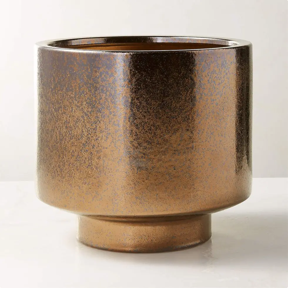 Dia Metallic Bronze Indoor Planter