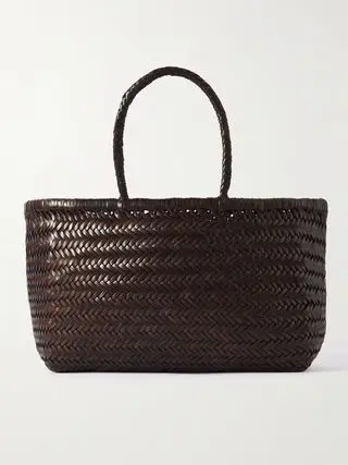 Bamboo Triple Jump Woven Leather Tote