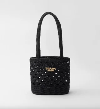 prada crochet tote