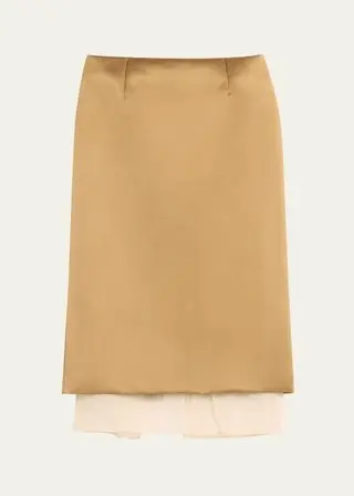 Fannie Midi Skirt With Ruffle Trim