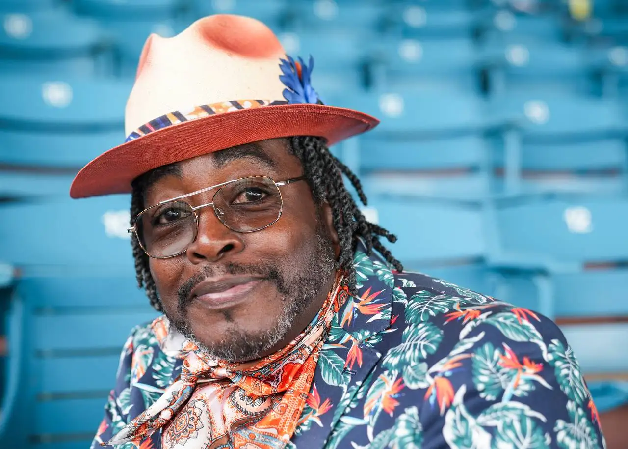 Obediah Stith poses for a photo during Preakness 149 at Pimlico Race Course on May 18, 2024.