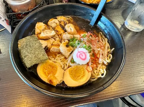 Chicken ramen at Rayaki Ramen in Edison