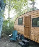2022 custom Timberline towable from Homegrown Trailers is a tiny house and travel trailer hybrid with off-grid capabilities