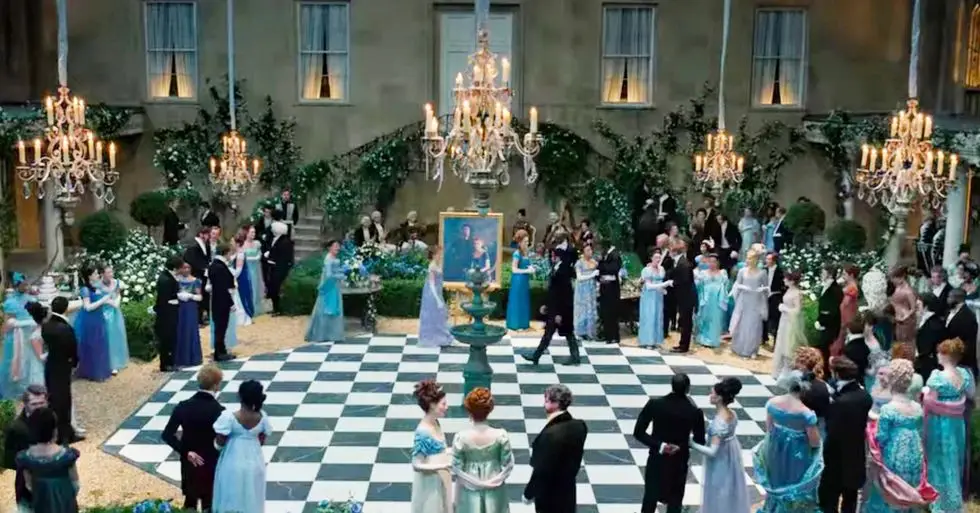 the final ball scene in season one of bridgerton